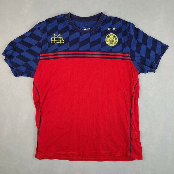 Parish Nation T-Shirt Adult XL United Never Divided Patch Red Blue‎ - Picture 1 of 12